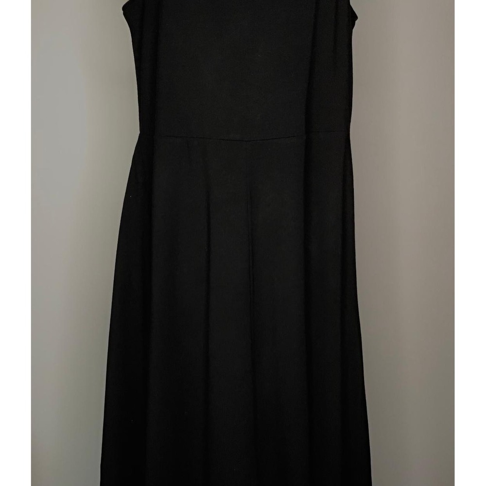 A New Day XL Womens Black Scoop Neck Sleeveless Maxi Tank Dress Lagenlook Resort - Picture 3 of 14
